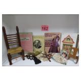 Vtg Doll Clothes - Dolls & Chairs