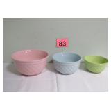 Lattice Design Ceramic Mixing Bowl Set