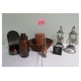 Decor w/ Basket, Candle Lanterns & More