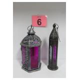 Stained Glass Candle Lanterns 11' Tall