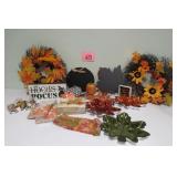 Fall Decor w/ Wreaths, Napkins, Treat Bags & More
