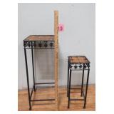 Pair Of Metal Frame Plant Stand / Tables20 & 28'T