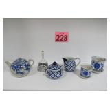 Blue & White Tea Pot & More