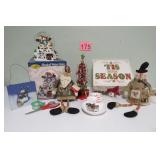 Christmas w/ Lg Waterglobe - Snowmen & More