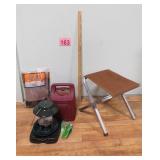 Camp Stool - Coleman Lantern w/ Case & Lava Rock