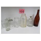 Vtg Glass Jars w/ Longaberger Jar
