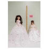 Porcelain Quinceanera Unbrella Skirt & Bride Doll