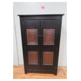 Nice Pie Safe w/ Copper Punch Panels 13x35x55
