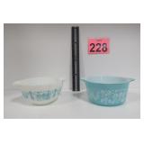 Pyrex Amish Butterprint 1 qt. & 1/2 pt Vtg Bowls