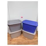 4 Storage Bins w/ Lids