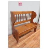 Hand Crafted Children's Wood Bench 24x26