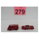 1966 Matchbox Fire Truck & Car