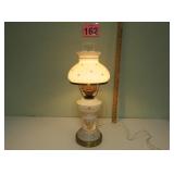 Vtg Starburst Milk Glass Lamp 21' Tall