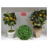Faux Lemon Trees & Greenery Ball