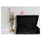 Vtg Cuesnon Trumpet w/ Mouthpiece & Case