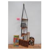 Hanging Shelf & Wall Art w/ Sayings