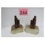 Quartz & Copper Sculpter Bookends