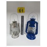Pair Of Oil Lamps / Lanterns