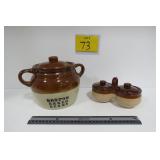 Double Handle Bean Pot & Double Lid Pot