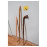 Pair Of Wooden Canes / Walking Sticks