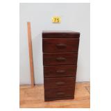 5 Drawer Wood Stand 14.5 x 14.5 x 32'