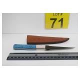 New Damascus Steel Knife- Dagger w/ Sheath 8'