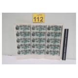 Lyons, NY 1862 Lyons Bank Notes Un-cut Sheet