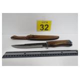 New Damascus Steel Knife 12' w/ Sheath