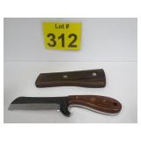 New Damascus Steel Knife w/ Sheath 8'