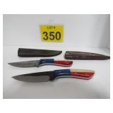Pair Of New Knives w/ Sheaths 8'
