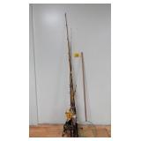 Group Of Fishing Poles & Net
