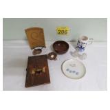Vtg Drink Book, Wood Bowl & More