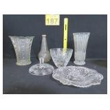 Lead Crystal Candy Dish - Antique Vases & More
