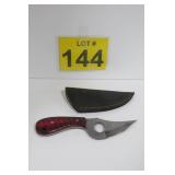 New Damascus Steel Knife w/ Sheath 7'