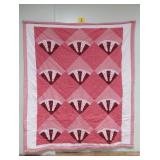 Handmade Victorian Knotted Quilt 72' x 82'