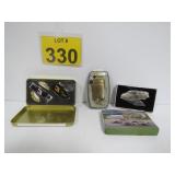 Collector Lighters w/ 24kt Gold Plate & Knife
