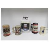 Budweiser Stoneware Beer Mugs