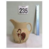 Watt Pottery Vtg Hand Painted Pitcher