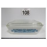 Vtg Pyrex Horizon Blue Covered Dish #503