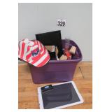 Tresure Bin w/ Fan, Hat, Clock & More