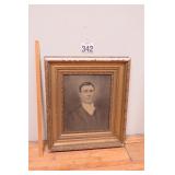 Lg Framed Antique Portrait 27 x 31'