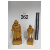 Hard Carved Old Man Figures
