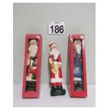 Wood Carved Santa's