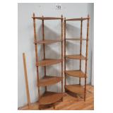 Pair Of Corner Shelfs 57' Tall