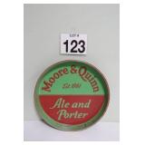 Vtg Moore & Quinn 12' Metal Beer Tray