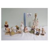 Vtg Porcelain Lamps & Figurines