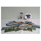 Vintage Lipper Mann Wall Vase, Napco & Postcards