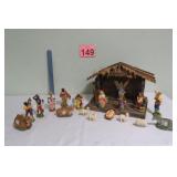 Nice Vintage Nativity Set Hand Painted - Italy