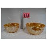 Vintage Fire King Peach Luster Bowls