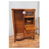 Antique Oak Secretary Desk w/ Shelves 39x58' Tall